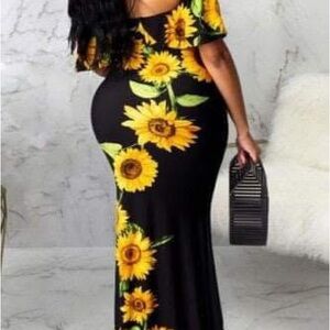 Floral Off-Shoulder Maxi Dress